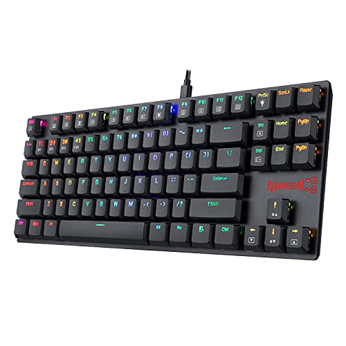 Redragon K607 Mechanical Gaming Keyboard, Rgb Led Backlit, 87 Key Tenkeyless, Low Profile With Blue Switches For Windows Pc Gaming (Wireless) #TOP2