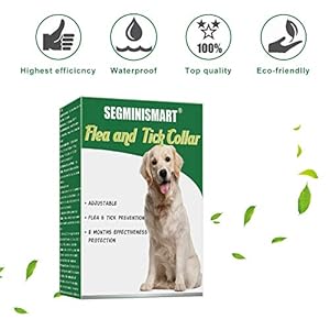 SEGMINISMART Collar Antiparasitos Perros,Collar de pulgas,Collar Antiparasitos para Perros y Gatos,Collar Anti Mosquitos Tamaño Ajustable