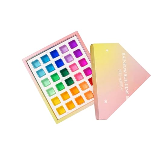 Jeu de construction sensoriel arc-en-ciel haut de gamme, blocs d'ombres et lumières, 30 pièces