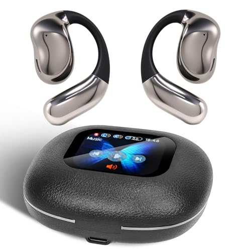 Écouteurs conduction osseuse Bluetooth 5.4 sans fil écran tactile ouverts