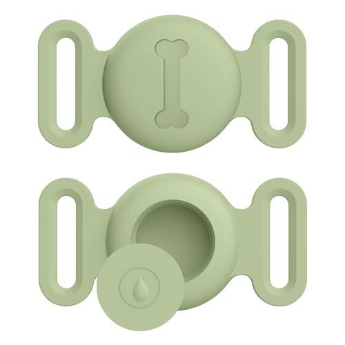 Image of Tobfit Case for Dog Cat Collar, Waterproof Apple Air Tag Protective Holder GPS Tracking Finder for Pet, Silicone Case for Dog Collar Cat Loop Holder Pet Accessories,1 Pack