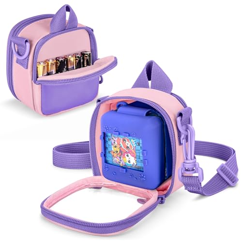 GRAOSO Carrying Case Compatible with Bitzee Interactive Toy Digital Pet, Portable Bag with Shoulder Strap for Virtual Electronic Pet Accessories,Pink (Bag only) Patented Design