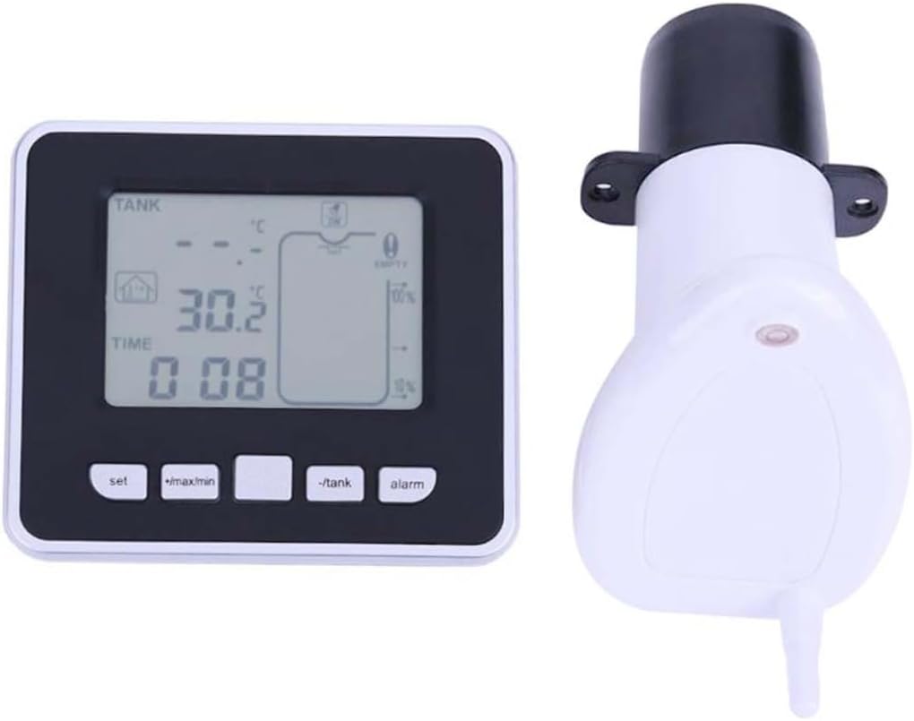 Gadpiparty 0.5m Water Level Sensor Tank Gauge Depth Smart Temperature Monitor Range Liquid Level Ultrasonic Graphical Display Alarm System