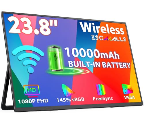 ZSCMALLS 23.8-Inch Battery Portable Monitor