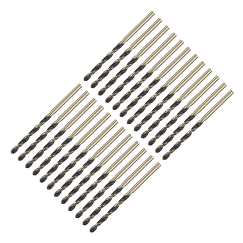 sourcing map 24pcs Straight Shank Twist Drill Bits 3.5mm Gold Titanium & Black Nitride Coated High Speed Steel (HSS) 4341 with 3.5mm Shank for Stainless Steel Alloy Metal Plastic Wood