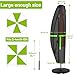 GEMITTO Sonnenschirm Schutzhülle mit Stab, Ampelschirm Schutzhülle Wasserdicht 280x30x81/46cm Outdoor Sonnenschirm Abdeckung für 2 bis 4m Schirme, 420D Wetterfest Sonnenschutz Winddicht Schirmhülle