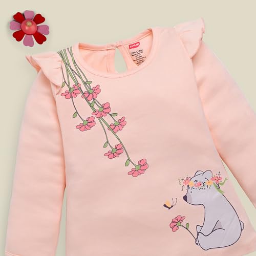 Image of LuvLap Baby Girls 100% Cotton Full Sleeve Top & Pyjama Sets, Pack Of 02