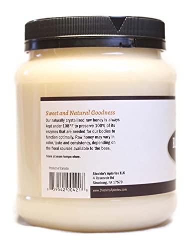 Stockin's Apiaries Raw Alfalfa Honey In Bulk, Unheated, Unfiltered, & Nutritious, 80 Oz. #TOP1