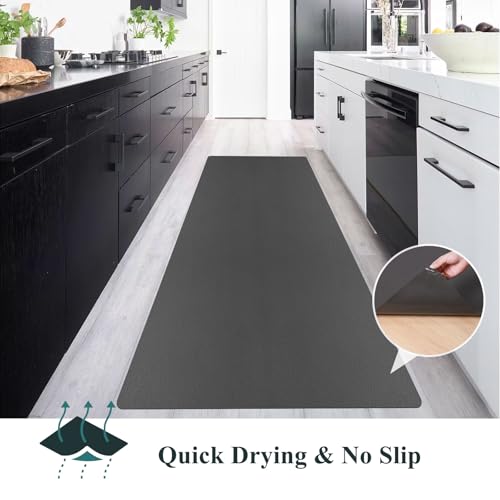Furkit PGW-SH Hallway Runner Rug For Kitchen, 2'X6' Leather-Look Waterproof Vinyl Entryway Floor Mat thumb #5