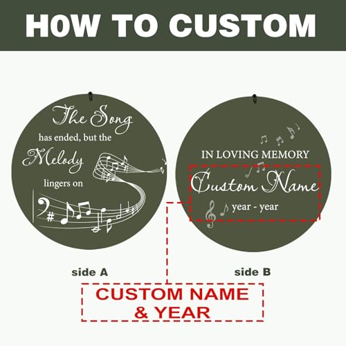 Image of Personalized 30 /36 inch Memorial Wind Chimes for Outside, Sympathy Gifts Wind Chime for Loss of Loved One, Beautiful Decor with Deep Tone, Ideal for Funeral, Remembrance & Bereavement, Produced in Texas