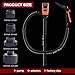Koulate Portable Fuel Transfer Pump, 12V/AA Battery Powered, 3.2 GPM with 51” Hose & 4 Universal Adapters, for Gas, Diesel, Oil – for Car, Boat, Tractor, Lawn Mower, Emergency Kit(orange)