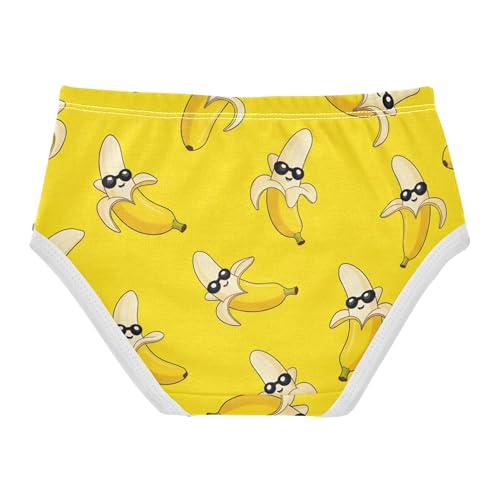 Cute Bananas Characters Yellow Panties Little Girl Toddler Girls Underwear Cotton Personalized Underpants Briefs 2t2