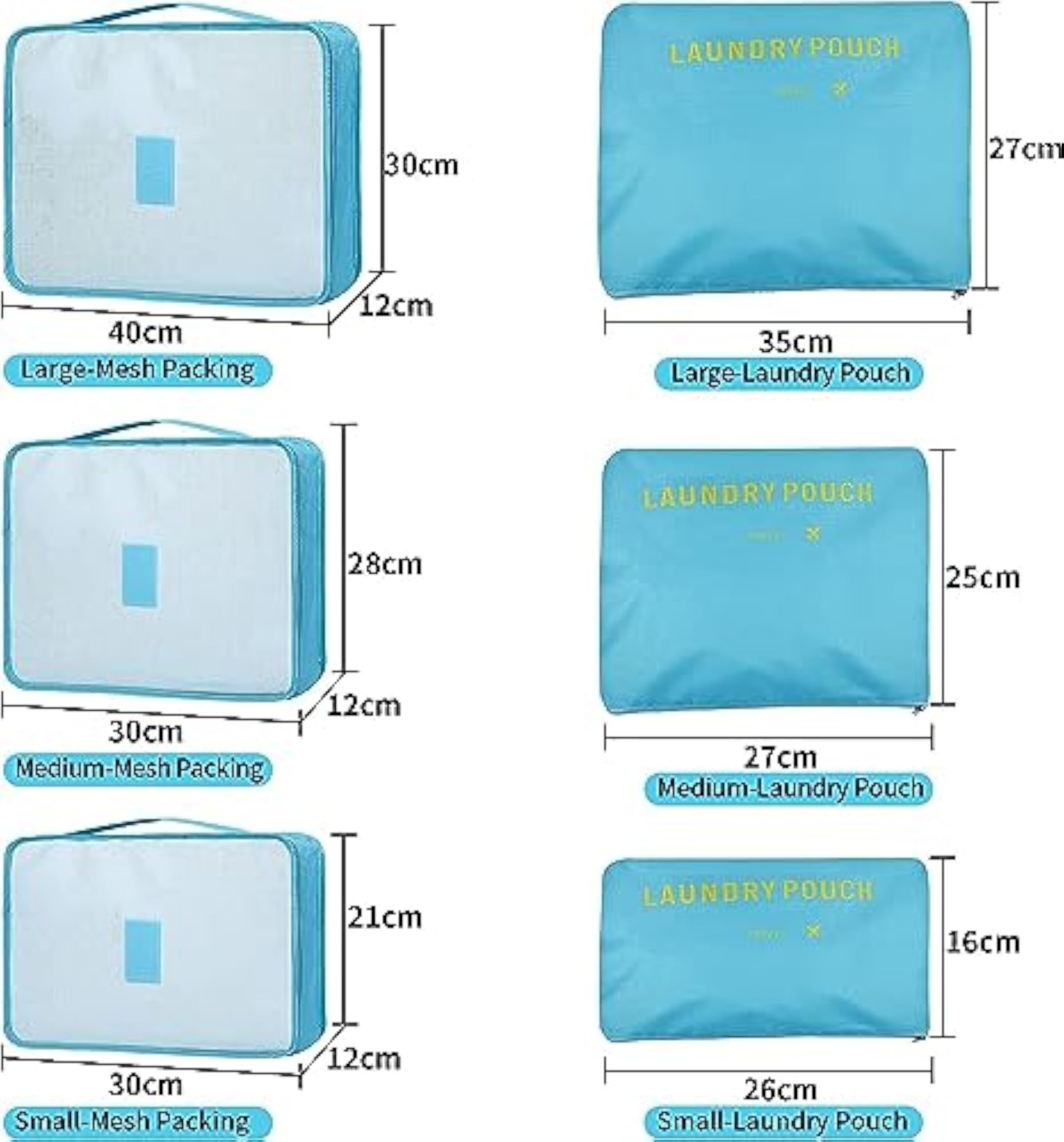 6 in 1 Polyester Secret Pouch Travel Bag