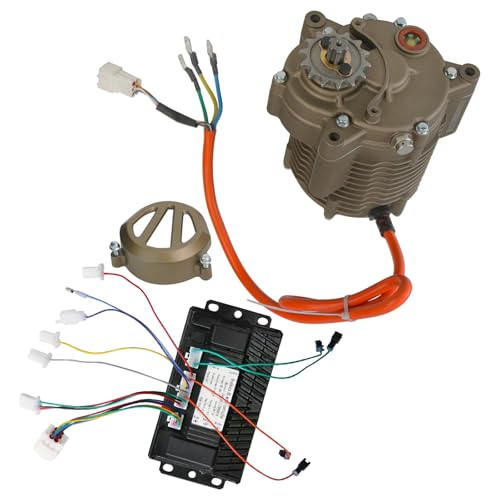 ZARKO 72V 1000W Brushless DC Motor with Gearbox and Speed Controller, 428-15T Sprocket, Regenerative Brake, Sine Wave Controller for Electric Dirt Bike Go Kart ATV Quad Drift Trike Scooter E-Bike