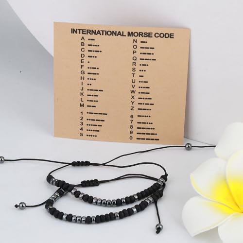MAOFAED Where You Lead I Will Follow Morse Code Matching Bracelet for Friendship, Couples3
