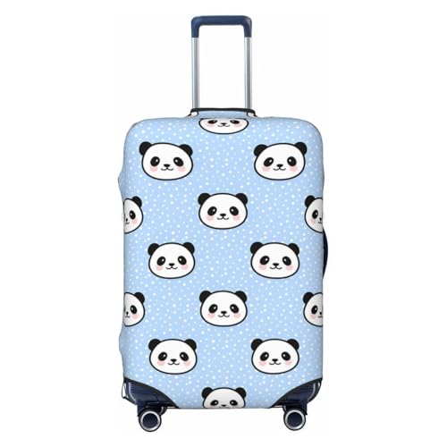 Cute Cartoon Panda Travel Luggage Cover Fits 18-32 Inch Luggage, Stretch Suitcase Cover Protector with Concealed Zipper for Wheeled Suitcase Tsa Approved