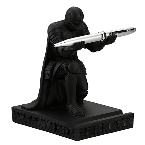 Porte-stylo chevalier noir pour décorer votre setup de jeu et table de bureau