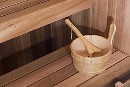 Almost Heaven Saunas | Quality Indoor/Outdoor Sauna Kit | Made In The Usa | Detox & Weight Loss | Natural Wellness | Therapeutic Steam Spa (Salem 2-Person Barrel Sauna, Rustic Cedar) #TOP5