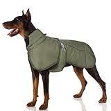 Ajustement sûr et réglable: cette manteau chaud pour chien a été conçue pour un ajustement parfait et dispose d'une boucle de sécurité robuste qui empêche toute ouverture accidentelle. La boucle coulissante le long de la sangle ventrale vous permet d'ajuster la longueur en fonction de la morphologie de votre chien. Pas de glissement ni de déformation, juste une couche chaude, douillette et sûre.