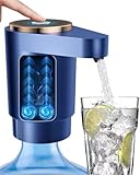 Cozycharm Water Jug Pump for 5 Gallon Bottle – Portable Electric USB-C Charging Dispenser, Dual Powerful Motors, Fast Flow, Fits 2-5 Gallon Jugs – Ideal for Home, Office, Camping, RV, Blue