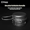 S'more Titanium Cooking Set, Ultralight Eco-Friendly Camping Cookware, 600ml Pot and 350ml Pan 2 in 1 with Folding Handle for Hiking, Traveling, and Picnic(Small) #3