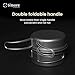 S'more Titanium Cooking Set, Ultralight Eco-Friendly Camping Cookware, 600ml Pot and 350ml Pan 2 in 1 with Folding Handle for Hiking, Traveling, and Picnic(Small)