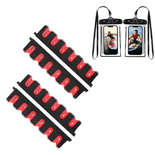 Simple Deluxe Horizontal Fishing Rod Holders Wall-Mounted Simple Deluxe Fishing Rod Rack Great Fishing Garage Boat,Holds Up to 12 Rods,13.6" Red,2 Pair,2 Pack Waterproof Phone Pouch