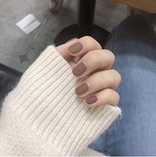 Acedre Square Matte False Nail Press on Nails Short Pure Color Full Cover Fake Nails for Women and Girls