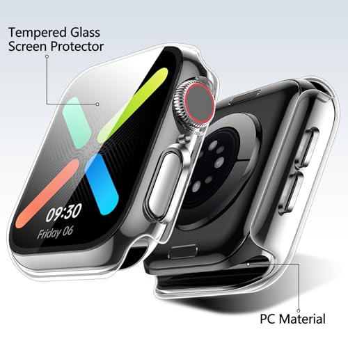 Image of Case for Apple Watch Screen Protector SE 3(2025) SE 2 /SE /Series 4 5 6 40mm with Tempered Glass | Slim Guard Bumper | Full Coverage Hard PC Protective Cover | Compatible iWatch 40mm