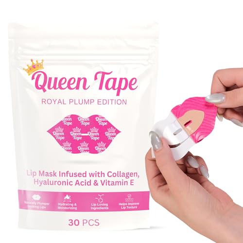 Queen Hydrating & Moisturizing Royal Plump Royal Lips 30 pieces of Lip Masks for lip care softens lips lines hydrates & plumps infused with collagen Hyaluraonic Acid & Vitamin E