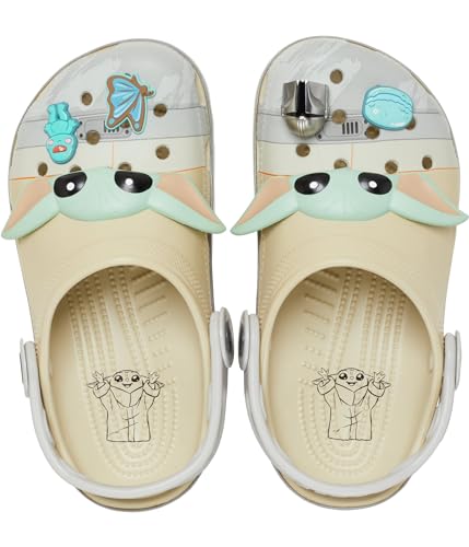 Crocs Boy's Classic Star Wars Clogs (Little Big Kid) Grogu K Bone2