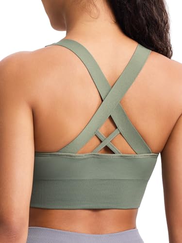 Image of Sports Bras for Women High Support, Multipack Padded Supportive Criss Cross Back Wireless Running Yoga Workout Bra