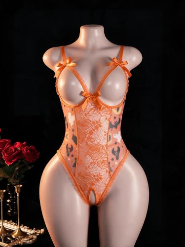 Image of Avidlove Women One Piece Lingerie Sexy Lace Babydoll Mini Bodysuit