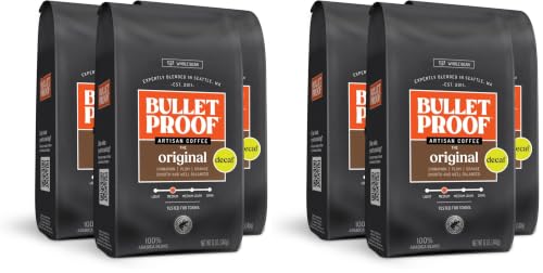 Image of Bulletproof Original Medium Roast Whole Bean Decaf Coffee, 12 Ounces (Pack of 6), 100% Arabica Coffee Sourced from Central and South America