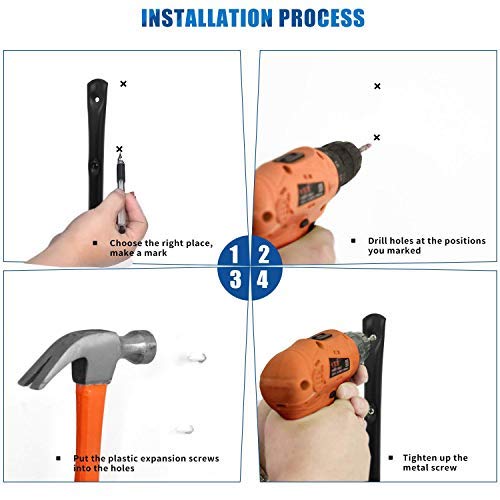 Wintek Heavy Duty Wall Mounted Garage Storage Utility Hooks And Hangers-Organizer For Tools,Bikes,Ladders,Chairs-Includes 12Pcs Screws And Anchors,6 Pack #TOP5