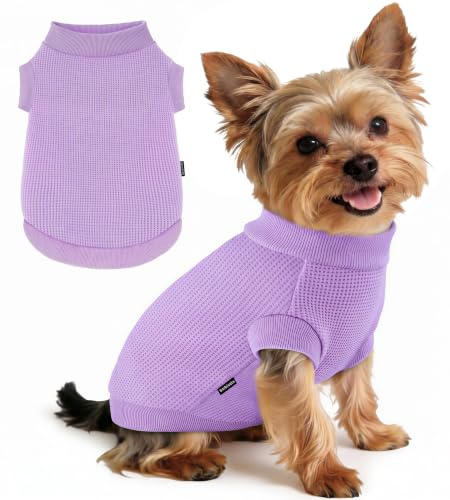 Image of 1 Pack Dog Shirt for Small Supplies Functional Waffle Dog Clothes Warm Soft Sweatshirt Outfit for Dogs Cats Pet Apparel