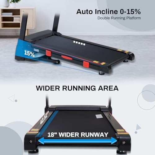 Ateedge 5311 Foldable Treadmill with Auto Incline, 3HP