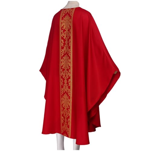 Bata de casulla para iglesia MYAYD de sastrería eclesiástica tradicional 4
