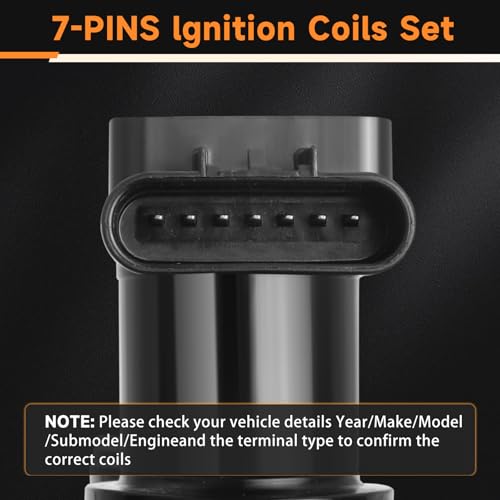 Ignition Coil Pack & Iridium Spark Plugs 1.6L 1.8L Compatible with Chevrolet/Chevy Aveo 5 2009-2011 Cruze Cruze Limited 2016 Sonic Pontiac G3 Wave 2009 2010 2011 2012 2013 2014 2015 Replace UF620 by Motorevo - Used condition - Image 4