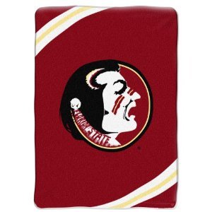 NCAA Florida State Royal Plush Raschel Twin Throw Blanket 60