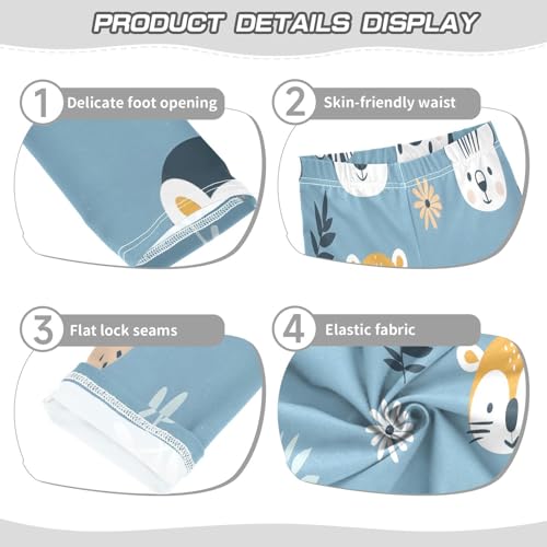 Toddler Girls Leggings Printed Yoga Pants Leggings Lion Fox Heads for Kids3