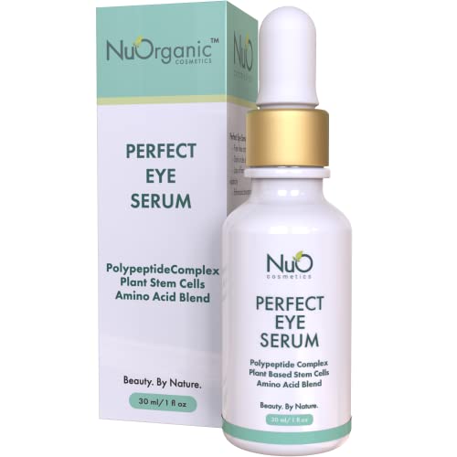 Nuorganic Perfect Eye Serum With Plant Stem Cells & Peptides - Minimize Fine Lines, Wrinkles & Dark Circles - Vegan & Cruelty-Free (1Fl.oz) #TOP22