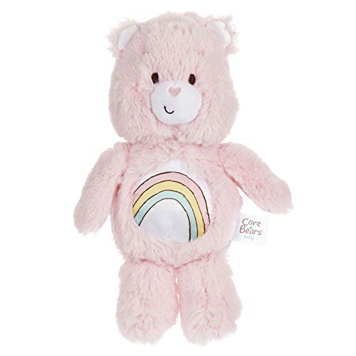 Care Bears Cheer Bear Bean Bag Rattle - Stuffed Animal Plush Toy - Pink