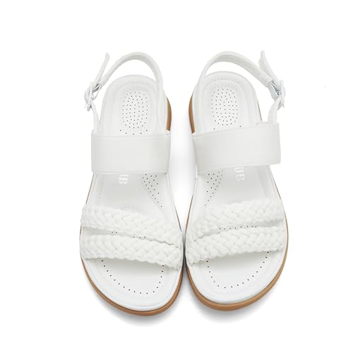 DUUCUB Women's Flat Sandals Ankle Strap Open Toe Summer Braided