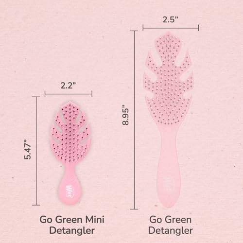 Wet Brush Go Green Mini Detangler, Pink - Travel Hair Brush with IntelliFlex Bristles - image 6