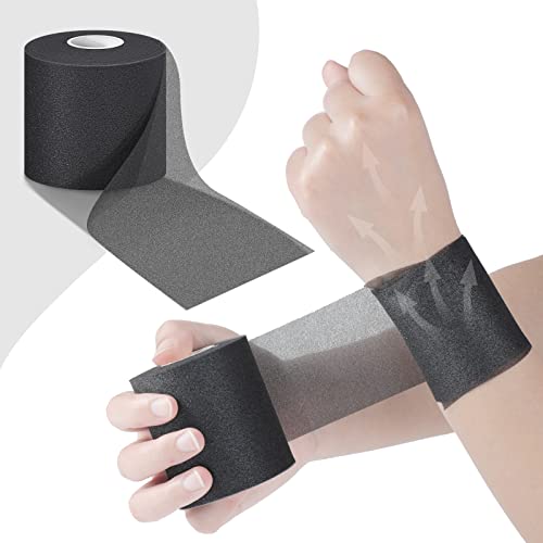 24 Pieces Foam Underwrap Tape Sports Pre-Wrap Athletic Tape Foam Pre Wrap Athletic Tape For For Ankles Wrists Hands And Knees (Black, Beige, Rose Red, Blue) #TOP3