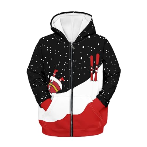 Kids Soft Brushed Fleece Zip Up Hoodie Casual Athletic Hooded Sweatshirts for Boys and Girls3