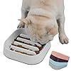 Hifrenchies Healthy Slow Feeding Dog Bowl for French Bulldog -Slow Feeder Dog Bowl No Chocking Dog Cat Food Bowl with Striped Shape Pattern (Grey)
