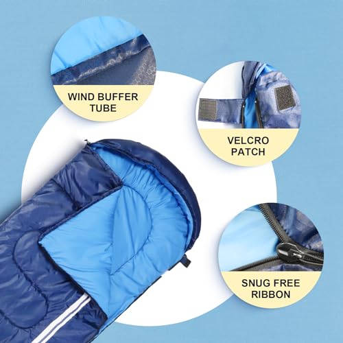 Northroad Outdoor Camping Sleeping Bag, 3 Season Warm & Cool Weather, Winter Spring Fall Lightweight Waterproof Sleeping Bag - Image 5
