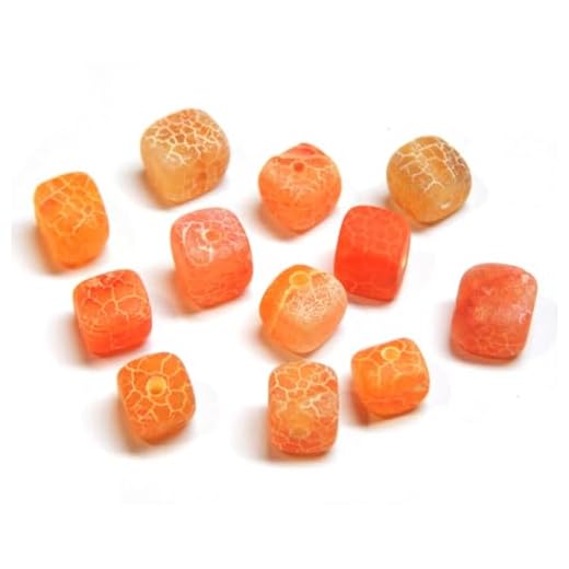 Piedra de ágata mate escarchada, perlas de piedras preciosas, 8 mm, 12 unidades, cubo naranja, piedra natural helada, piedra semipreciosa, piedras preciosas, perlas de joyería (rojo)